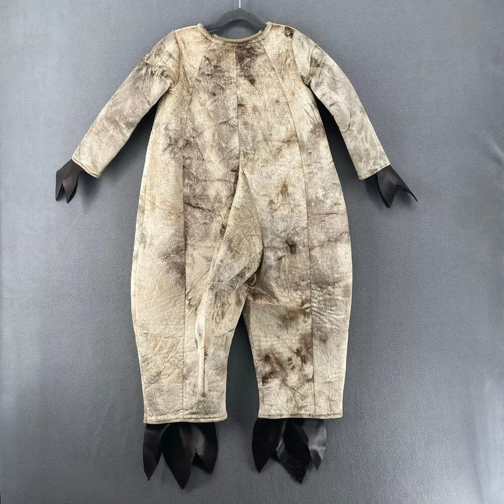 Wishcraft Dinosaur Triceratops Two Piece Soft Costume Kids 6 Tan Brown Halloween
